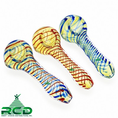 GLASS PIPE SWIRL MIX COLOR GP2764 1CT